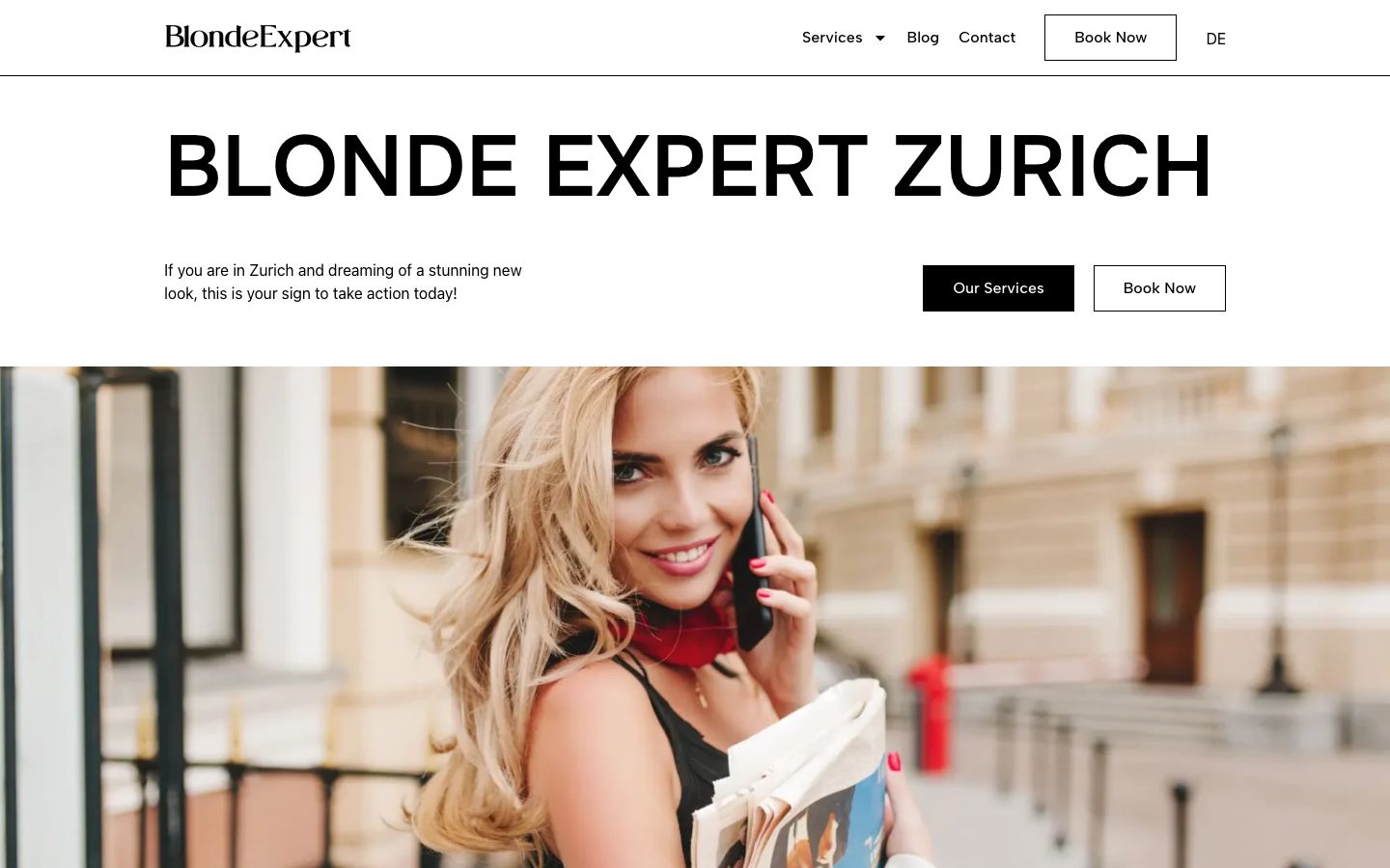 Blonde Expert – engleska verzija sajta
