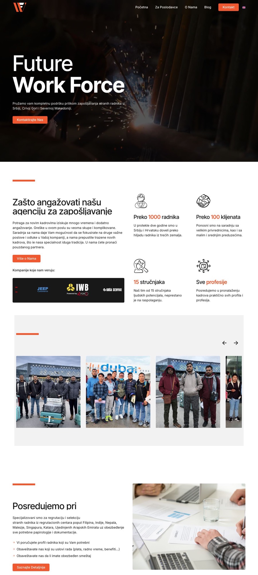 Sajt Future WorkForce, izrada sajta za agenciju za zapošljavanje stranih radnika